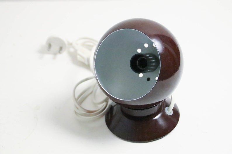 Vintage Ball Lamp Minispot Magnet Spotlight 70s Retro Denmark Wall Lamp 60s Mid Century 60s 70s Industrial Factory brown image 9