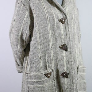Manteau vintage M/L manteau d'hiver surdimensionné manteau beige femme veste d'hiver laine marron 70 s 70 s manteau d'hiver trench manteau parka laine manteau image 5