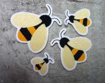 Biene Aufnäher/Applikation Farbauswahl 4 Größen