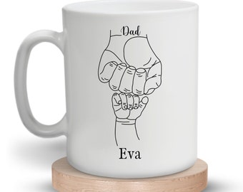 Personalisierte Tasse für Papa Geburtstag Vatertagsgeschenk Kind Dad