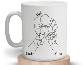 Personalisierte Tasse für Papa Geburtstag Vatertagsgeschenk Kind Dad