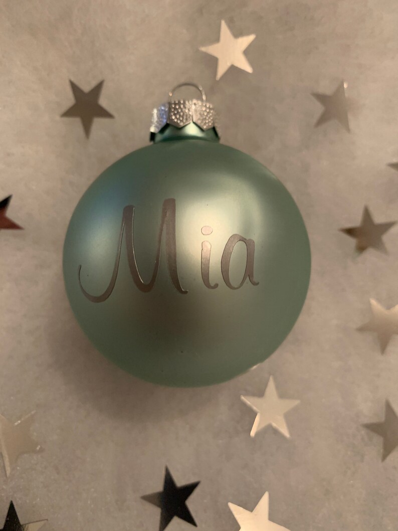 Weihnachtskugel mit Namen personalisiert Christbaumkugel - Etsy.de