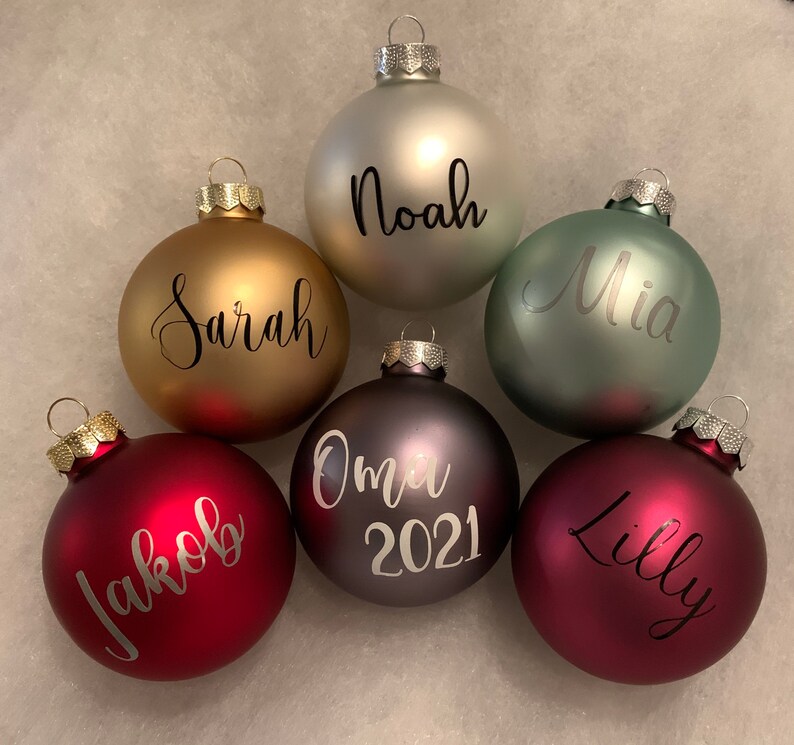 Weihnachtskugel mit Namen personalisiert Christbaumkugel - Etsy.de