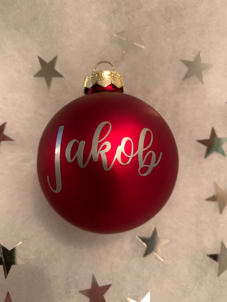 Weihnachtskugel mit Namen personalisiert Christbaumkugel - Etsy.de