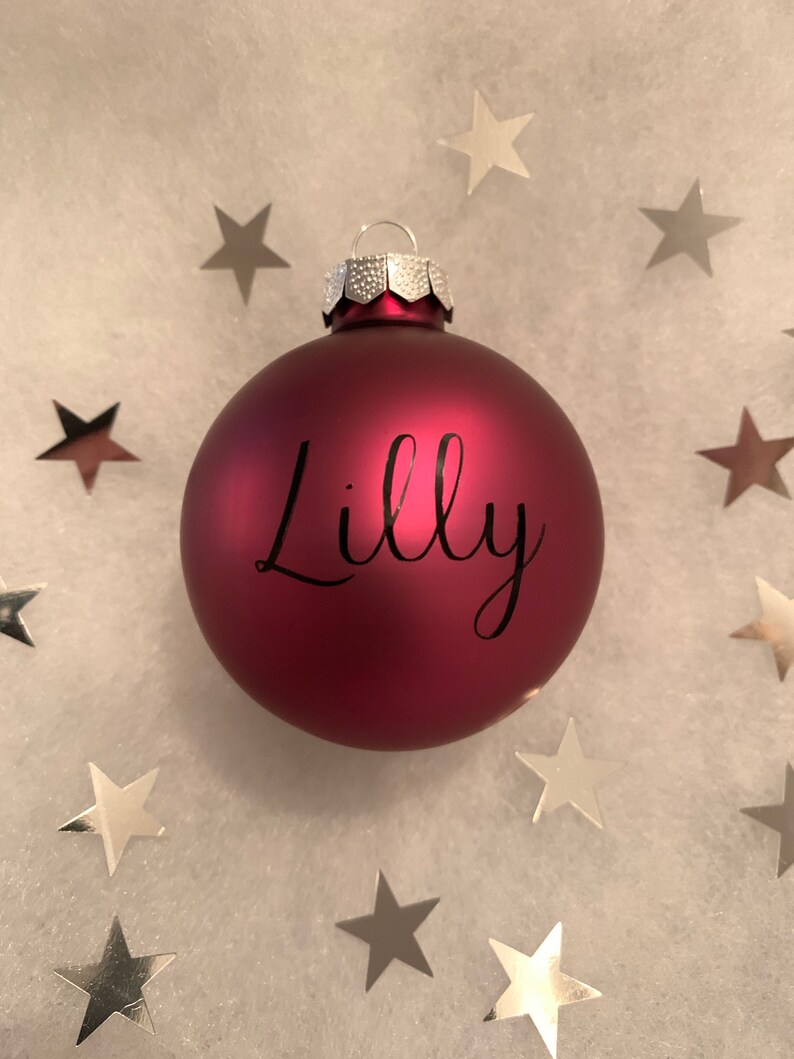Weihnachtskugel mit Namen personalisiert Christbaumkugel - Etsy.de