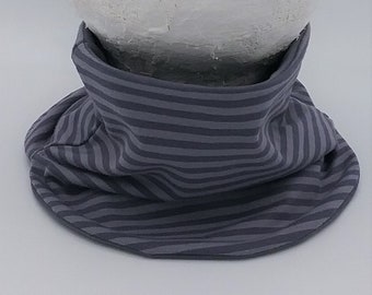 Schal Schlupfschal für Kinder grau gestreift, Babyschal