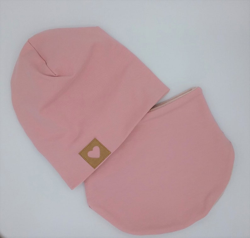 Beanie, Mütze, Mädchen, rosa, Label Herz, Babymütze, Bild 3