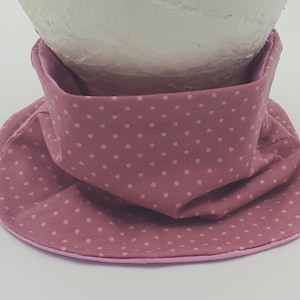 Loop Schal für Mädchen, altrosa mit rosa Punkten,Schlupfschal,Halssocke,Schlauchschal