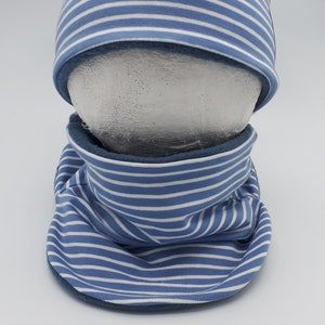 Mütze Beanie für Kinder blau weiß gestreift mit Anker, Babymütze Bild 4