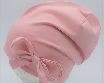 Beanie Mütze für Mädchen rosa mit Schleife, Babymütze