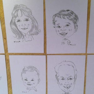 grappige karikatuur van een persoon z/w (gepersonaliseerd)