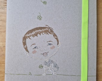 Journal boy with shamrock (unique)