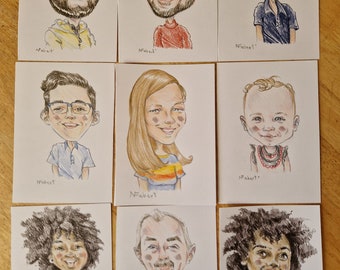 funny caricature of a person color (Personalized)