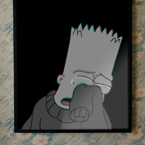 Bart Simpson just woke up in bed, Bart Simpson Sadness Depression