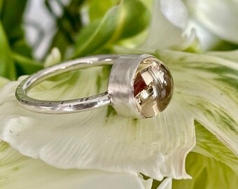 Citrin-Ring, 925 Silber