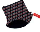 Cuddle scarf quot Linus quot baby and children loop with penguins grey-dark blue