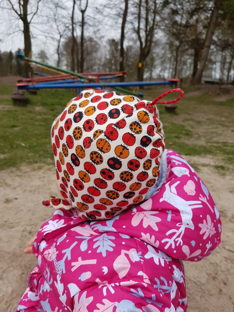 Casquette Marinchen avec queue, avec coccinelle et rouge, casquette de transition. image 9