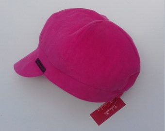 Children's cap "Ida" made of fine cord in pink pink