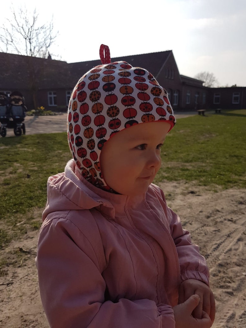 Casquette Marinchen avec queue, avec coccinelle et rouge, casquette de transition. image 7