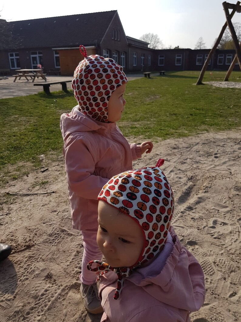 Casquette Marinchen avec queue, avec coccinelle et rouge, casquette de transition. image 5