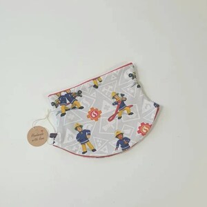 Baby-Children's hat to tie Paulchen cuddly warm and comfortable with fire engine pattern image 3