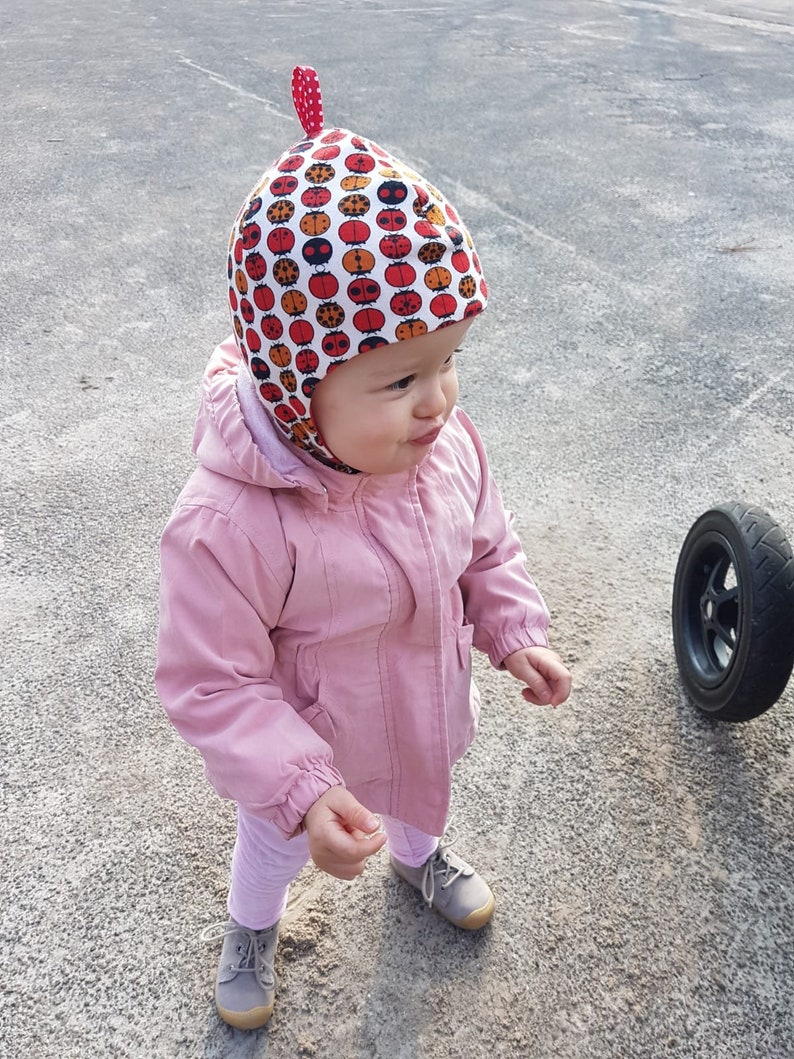 Casquette Marinchen avec queue, avec coccinelle et rouge, casquette de transition. image 4