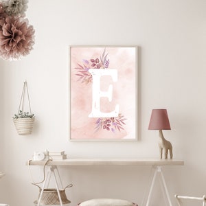 Póster de letras en estilo BOHO, rosa rubor