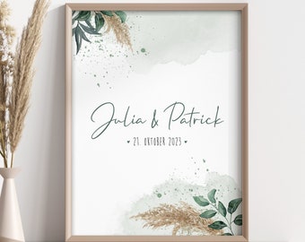 Hochzeitsposter als digitaler Download