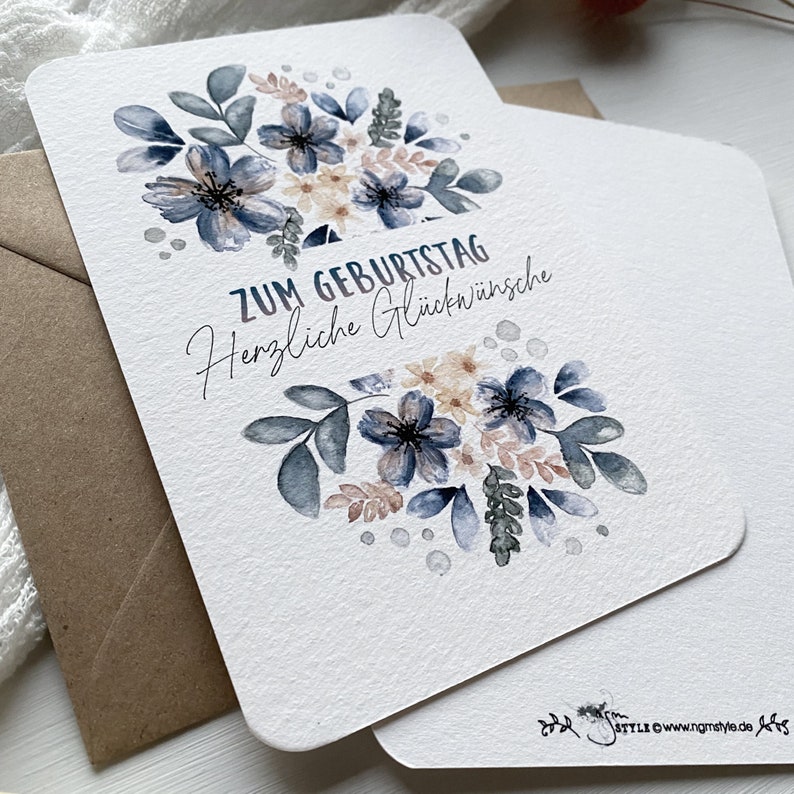 Cartes d’impression d’art de vœux d’AUTOMNE // ensemble de cartes postales A6 // motifs d’automne aquarelle // 5 cartes avec ou sans enveloppe image 7
