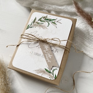 Geschenkschachtel zur Hochzeit / Olivenzweige