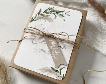 Coffret cadeau de mariage / branches d'olivier