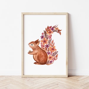 Eichhörnchen TIER-Poster, Watercolor-ART, versch. Formate