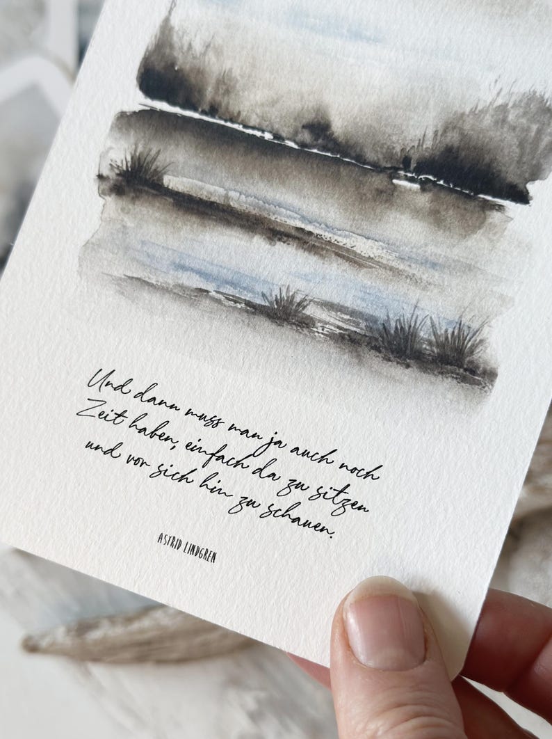Carte avec citation BROWNSEA // Et puis il faut … // Carte postale imprimée A6 // avec ou sans enveloppe image 3