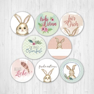 24 Sticker/Aufkleber „Ostern“, WatercolorArt