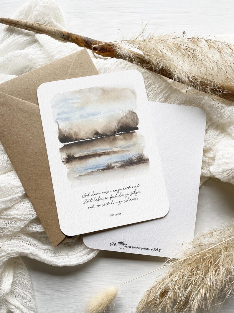 Carte avec citation BROWNSEA // Et puis il faut … // Carte postale imprimée A6 // avec ou sans enveloppe image 1