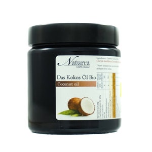 109,5EUR/1kg Kokosöl Bio 100g Glas nativ kaltgepresst unraffiniert vegan ohne Zusatz Rohware Naturkosmetik Massageöl Gesichtsöl Haaröl kba zdjęcie 1