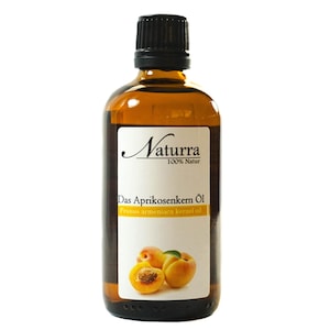 149,5EUR/1L Bio Aprikosenkernöl kaltgepresst unraffiniert nativ vegan 100ml im Glas rein Rohware Naturkosmetik Massageöl Gesichtsöl Haaröl