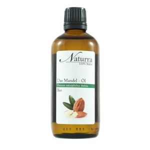 149,5EUR/1L Huile damande bio Pressée à froid native vegan 100ml en verre pur sans additif Matière première Cosmétiques naturels Huile de massage Huile de visage Huile de cheveux Bien-être image 1