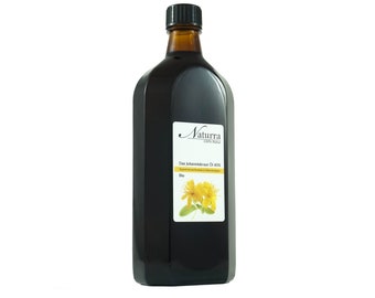 159,8EUR/1L Bio Johanniskraut Mazerat nativ vegan 250ml Glas reines Pflanzenöl ohne Zusatz Rohware Küchenöl Speiseöl Würzöl kba Glasflasche