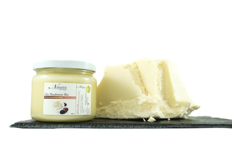 99,8EUR/1kg BIO Sheabutter kaltgepresst nativ vegan unraffiniert 250g im Glas reines Pflanzenöl ohne Zusatz Rohware Naturkosmetik Massageöl Bild 6