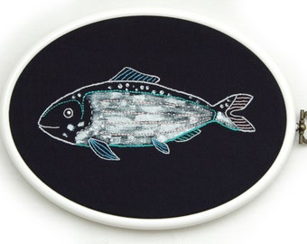 Embroidery Pattern PDF Download Fish Beginner in English