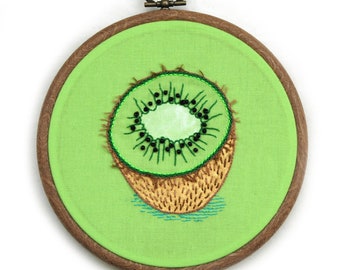 Embroidery Pattern PDF Download fruits kiwi advanced level in English