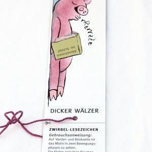 bookmark with flickerbook effect Dicker Wälzer image 3