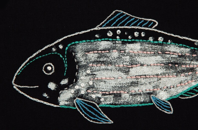 Embroidery Pattern PDF Download Fish Beginner in English image 3