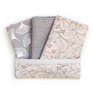 Taschentuchtasche mit oder ohne 3 Stofftaschentüchern Floral