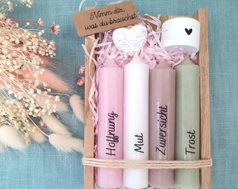 Candle set CONFIDENCE Take what you need, gift set, candles, Mother's Day, birthday, gift, candles with saying