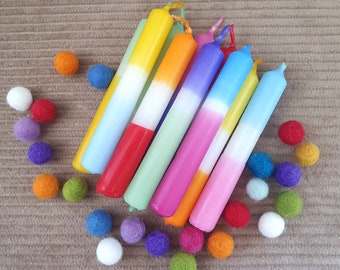 Dip Dye Mini Geburtstagskerzen, 10 Stück, Kerzen, Geburtstag, Kindergeburtstag