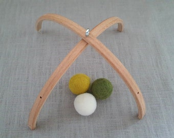 20 cm Ø Mobile, DIY, make yourself, bows, bows, wooden bows, mobile bows