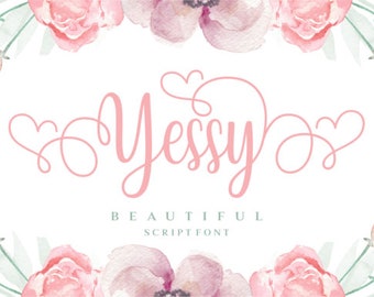 lettering Fonts Download font Swirly Font Script Font Digital download swash font Cricut font calligraphy font wedding font bundle