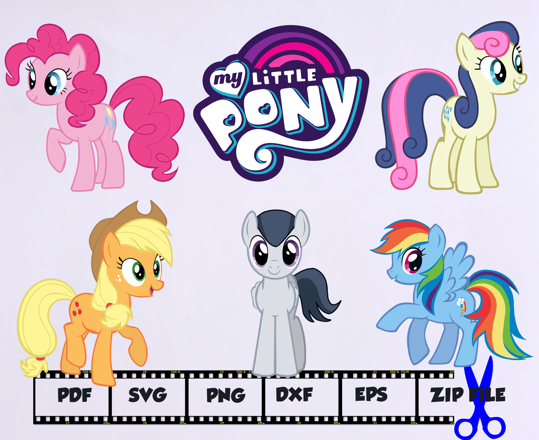 Download My little Pony cut file .svg .dxf .eps .PDF PNG for | Etsy